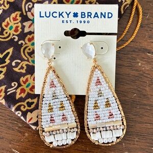 Lucky Brand Geometric Beaded Earrings